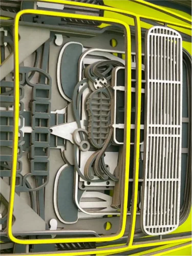 3D Porsche 911 Wall Art Luxury Framed - 3dcarwallart - zoom in 4